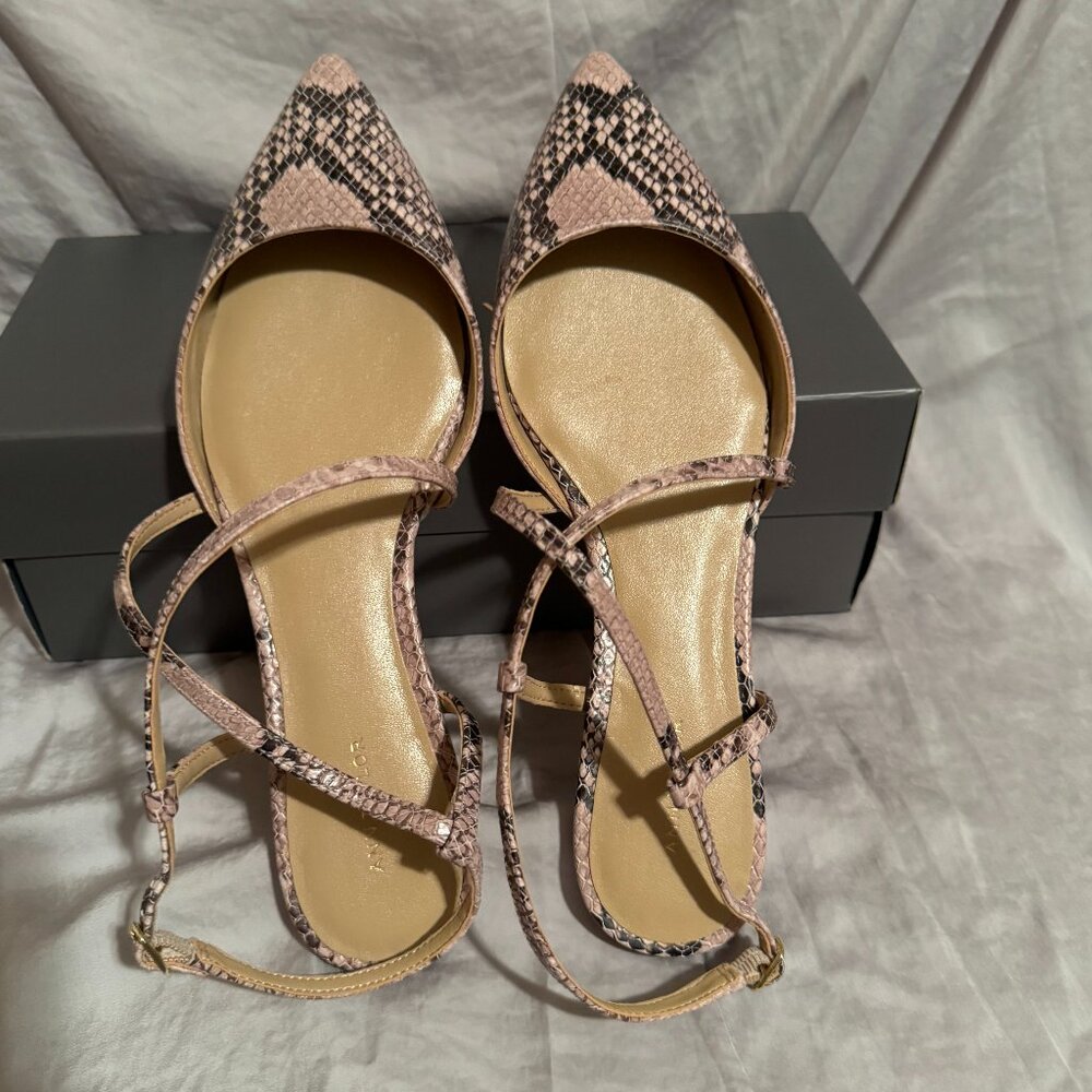 ANN TAYLOR Wren Leather Slingback Flats 8.5